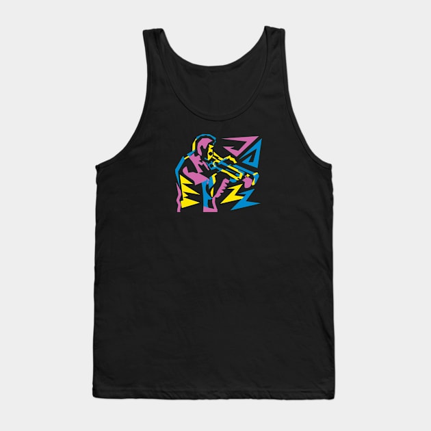 Modern style trumpet player Tank Top by jazzworldquest